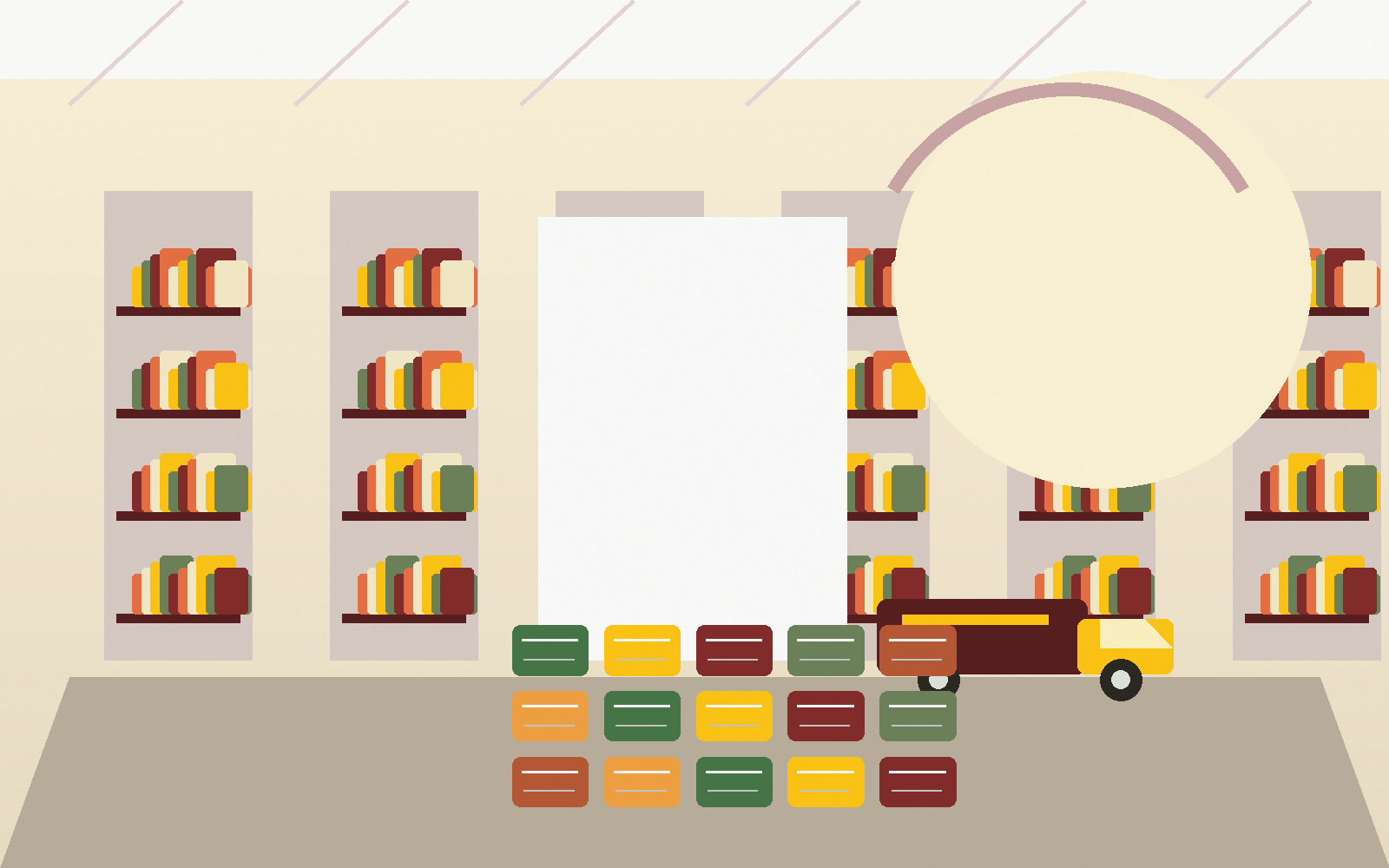 Modern Terra Grocer warehouse with bulk grocery inventory and delivery operations